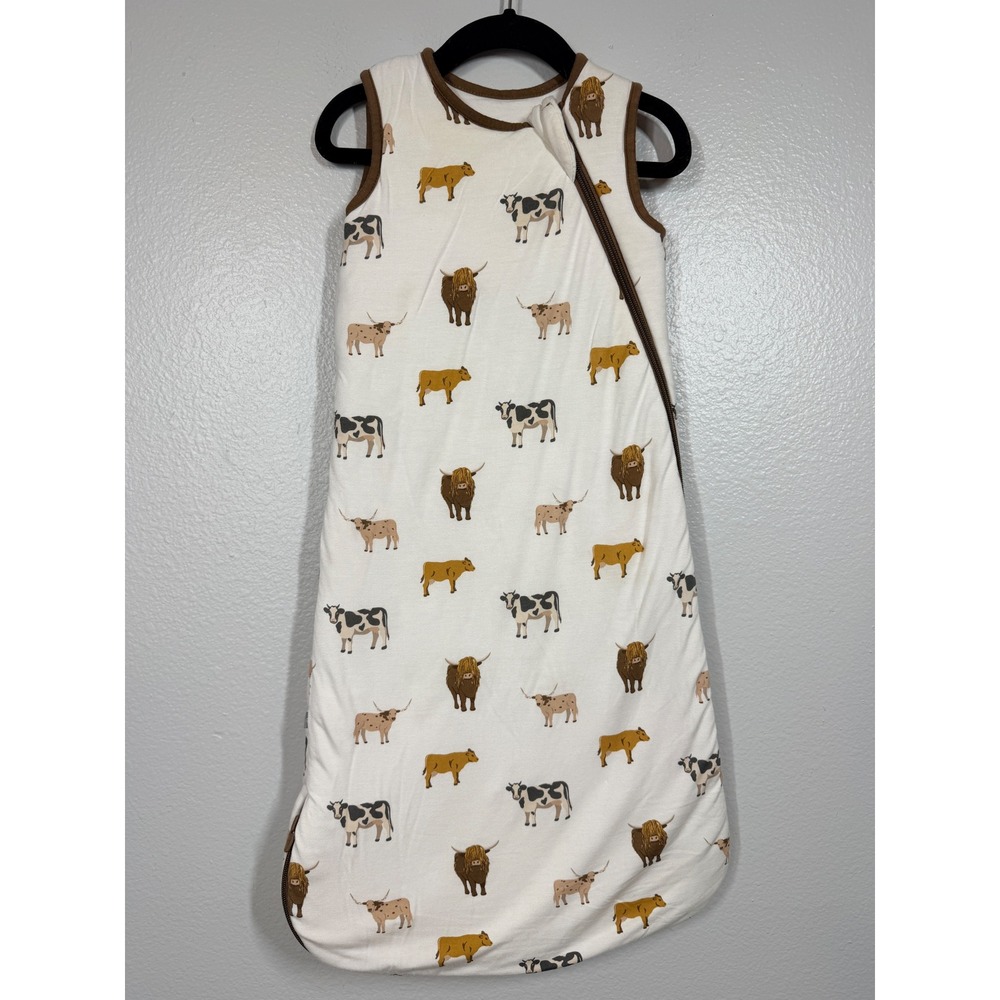 Kyte Baby Sleep Sack Unisex S Highland Cow 2.5 TOG Bamboo Sleep Bag Farm